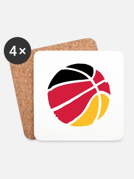 Basketball - Coasters (set of 4) - white