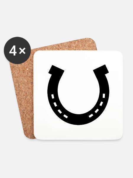 Hufeisen - Coasters (set of 4) - white