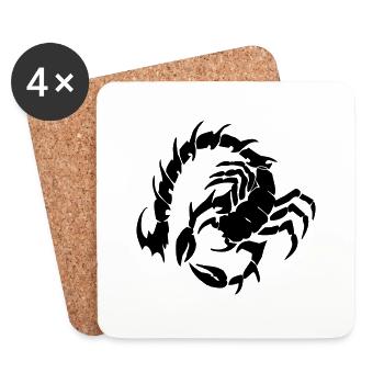 scorpion01 - Untersetzer (4er-Set) - Weiß - Vorne