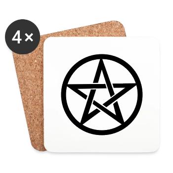pentagram - Untersetzer (4er-Set) - Weiß - Vorne