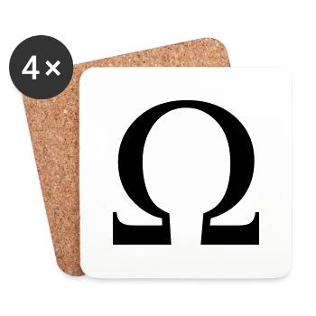 Omega - Coasters (set of 4) - white - Front