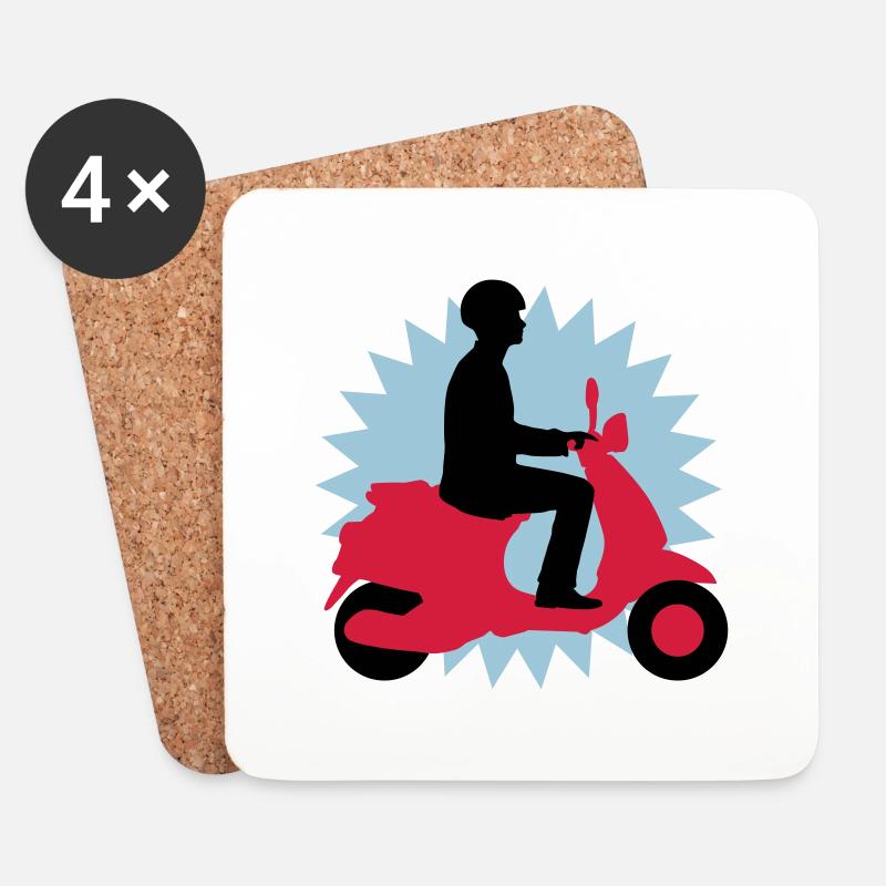 vespa_3c - Untersetzer (4er-Set) - Weiß