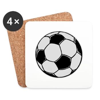 ball fussball - Untersetzer (4er-Set) - Weiß - Vorne