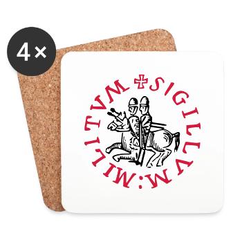templars knights symbol - Untersetzer (4er-Set) - Weiß - Vorne