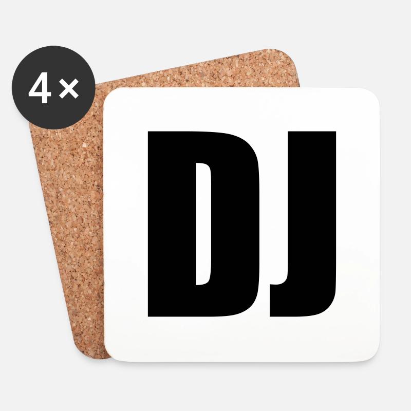 DJ - Coasters (set of 4) - white