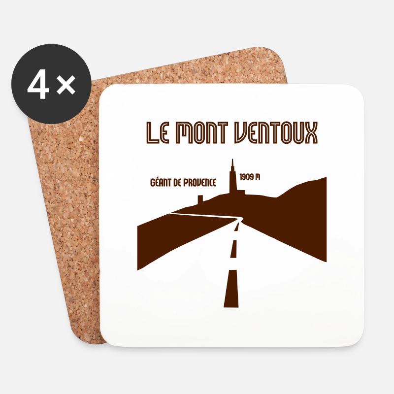 Le Mont Ventoux_vekt - Untersetzer (4er-Set) - Weiß