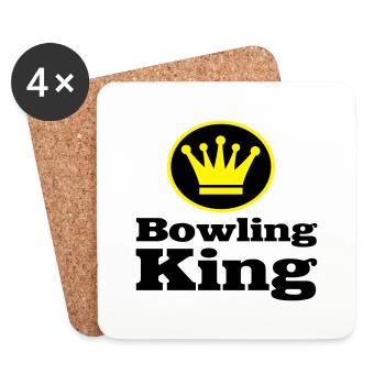 Bowling - Untersetzer (4er-Set) - Weiß - Vorne