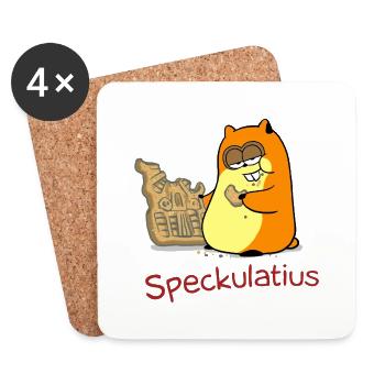 Speckulatius - Untersetzer (4er-Set) - Weiß - Vorne