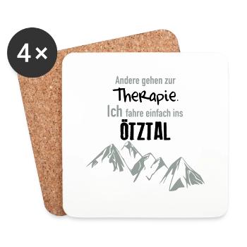 Therapie Ötztal - Untersetzer (4er-Set) - Weiß - Vorne