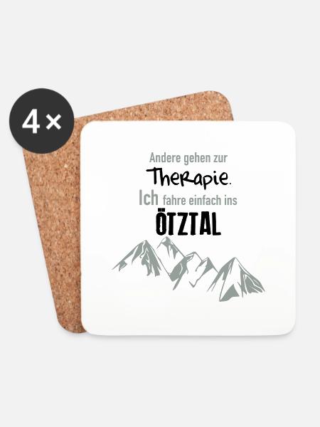 Therapie Ötztal - Untersetzer (4er-Set) - Weiß
