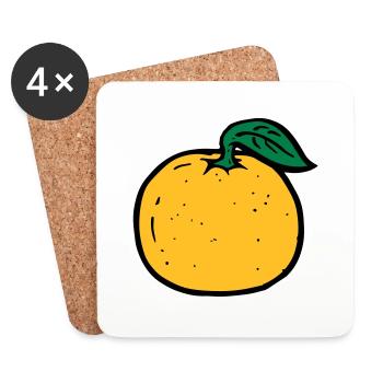 orange - Untersetzer (4er-Set) - Weiß - Vorne