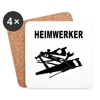 heimwerker - Untersetzer (4er-Set) - Weiß - Vorne