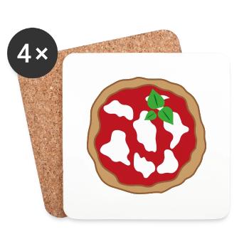Pizza - Untersetzer (4er-Set) - Weiß - Vorne