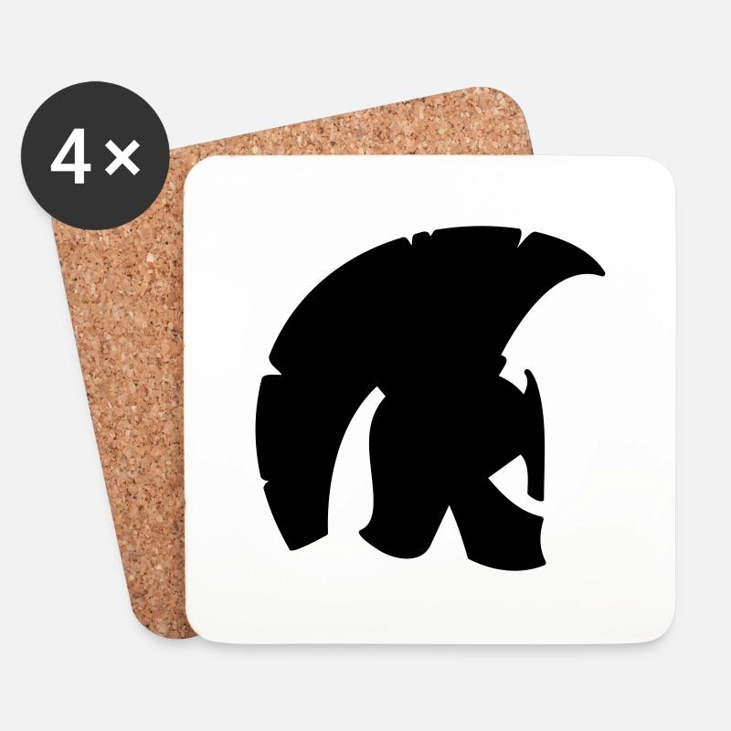 Spartan Helm 1c - Untersetzer (4er-Set) - Weiß