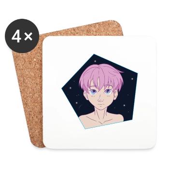 Space boy - Coasters (set of 4) - white - Front