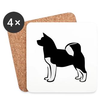 American Akita - Untersetzer (4er-Set) - Weiß - Vorne