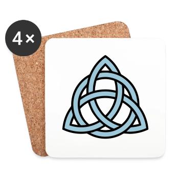 triquetra - Dessous de verre (lot de 4) - blanc - Devant