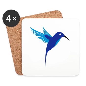 HUMMINGBIRD T SHIRT - Coasters (set of 4) - white - Front