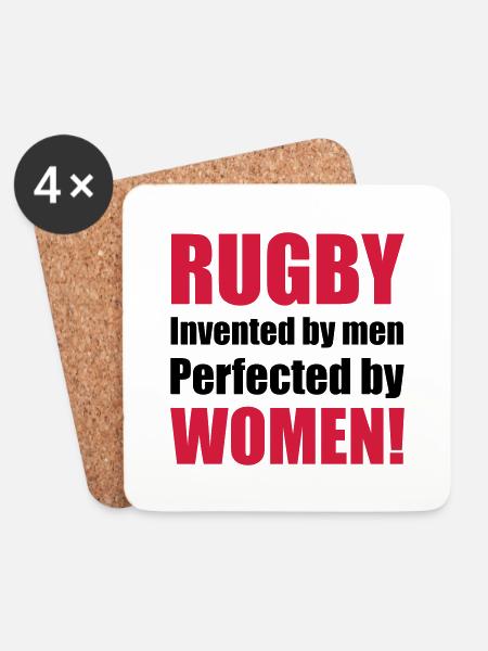rugby - Untersetzer (4er-Set) - Weiß
