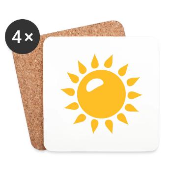 Sun - Coasters (set of 4) - white - Front