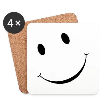 smiley :) - Coasters (set of 4) - white - Front