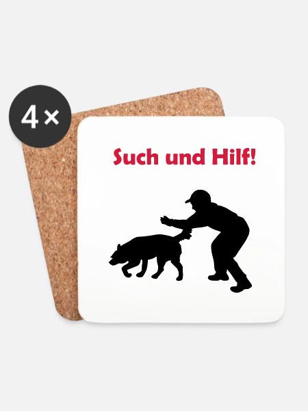 such_und_hilf_cb - Untersetzer (4er-Set) - Weiß