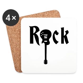 rock_gitarre_b_klein_1c - Coasters (set of 4) - white - Front
