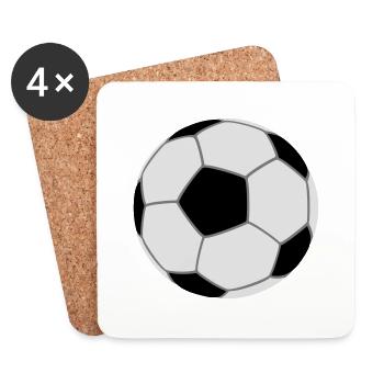 Football - Dessous de verre (lot de 4) - blanc - Devant