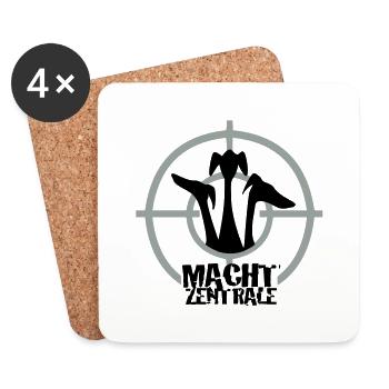 Machtzentrale - Untersetzer (4er-Set) - Weiß - Vorne
