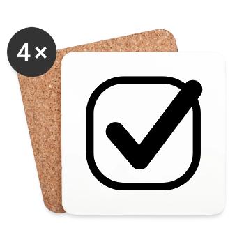checkmark - Untersetzer (4er-Set) - Weiß - Vorne