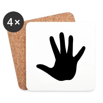 hand__f1 - Untersetzer (4er-Set) - Weiß - Vorne