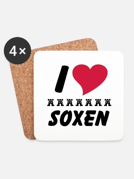 I love Siebenbürger Soxen - Siebenbürger - Untersetzer (4er-Set) - Weiß