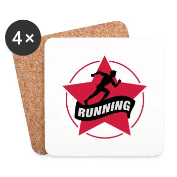 running_star___f3 - Untersetzer (4er-Set) - Weiß - Vorne