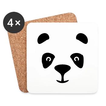 panda - Untersetzer (4er-Set) - Weiß - Vorne