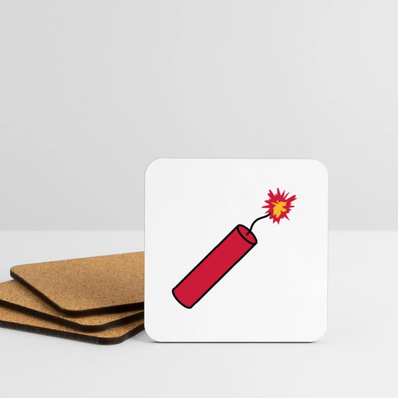 tige tnt dynamite explosion explosion explosion Dessous de verre (lot de 4)