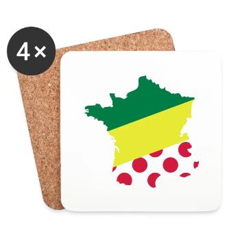 Tour de France - Untersetzer (4er-Set) - Weiß - Vorne