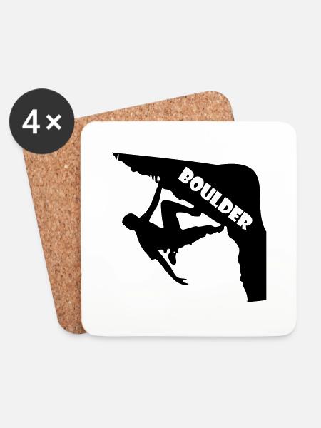 boulderer - Coasters (set of 4) - white