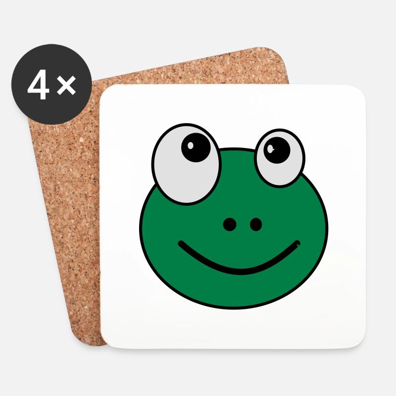 Frosch - Untersetzer (4er-Set) - Weiß