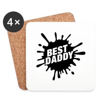 best_daddy__f1 - Coasters (set of 4) - white - Front