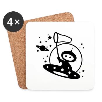 Cosmonaute Sternenfänger - Dessous de verre (lot de 4) - blanc - Devant