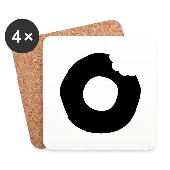 donut - Coasters (set of 4) - white - Front