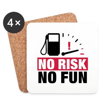 no_risk_no_fun__f2 - Untersetzer (4er-Set) - Weiß - Vorne