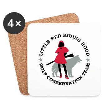 Wolf conservation team - Coasters (set of 4) - white - Front