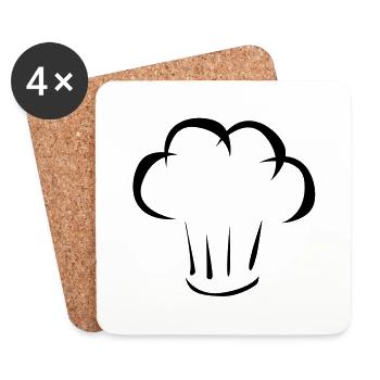 toque - Dessous de verre (lot de 4) - blanc - Devant