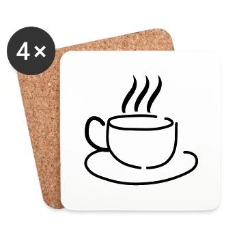 coffee__f1 - Untersetzer (4er-Set) - Weiß - Vorne