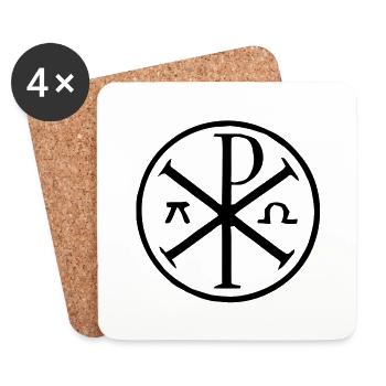 Alpha-Omega - Untersetzer (4er-Set) - Weiß - Vorne