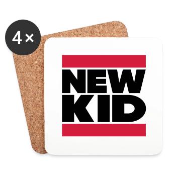 New Kid in Dubstep Regardez - Dessous de verre (lot de 4) - blanc - Devant