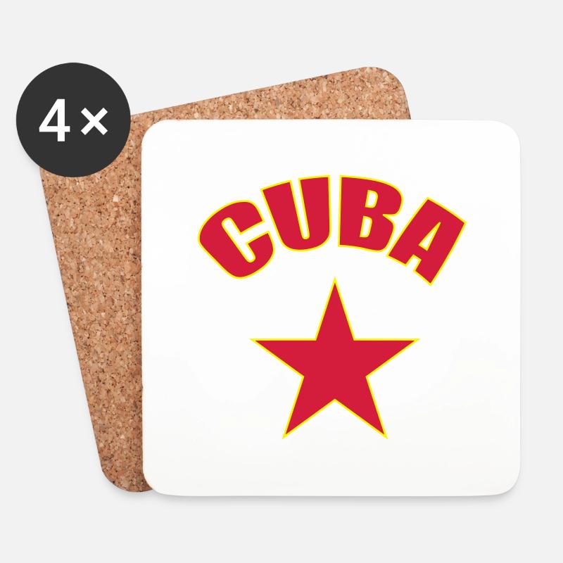 Cuba! - Untersetzer (4er-Set) - Weiß