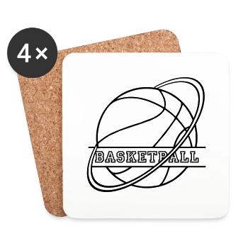 basketball - Untersetzer (4er-Set) - Weiß - Vorne