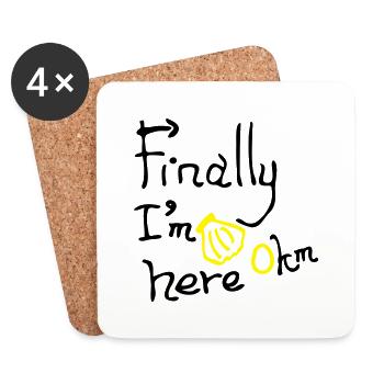 finally_im_here_0km - Coasters (set of 4) - white - Front